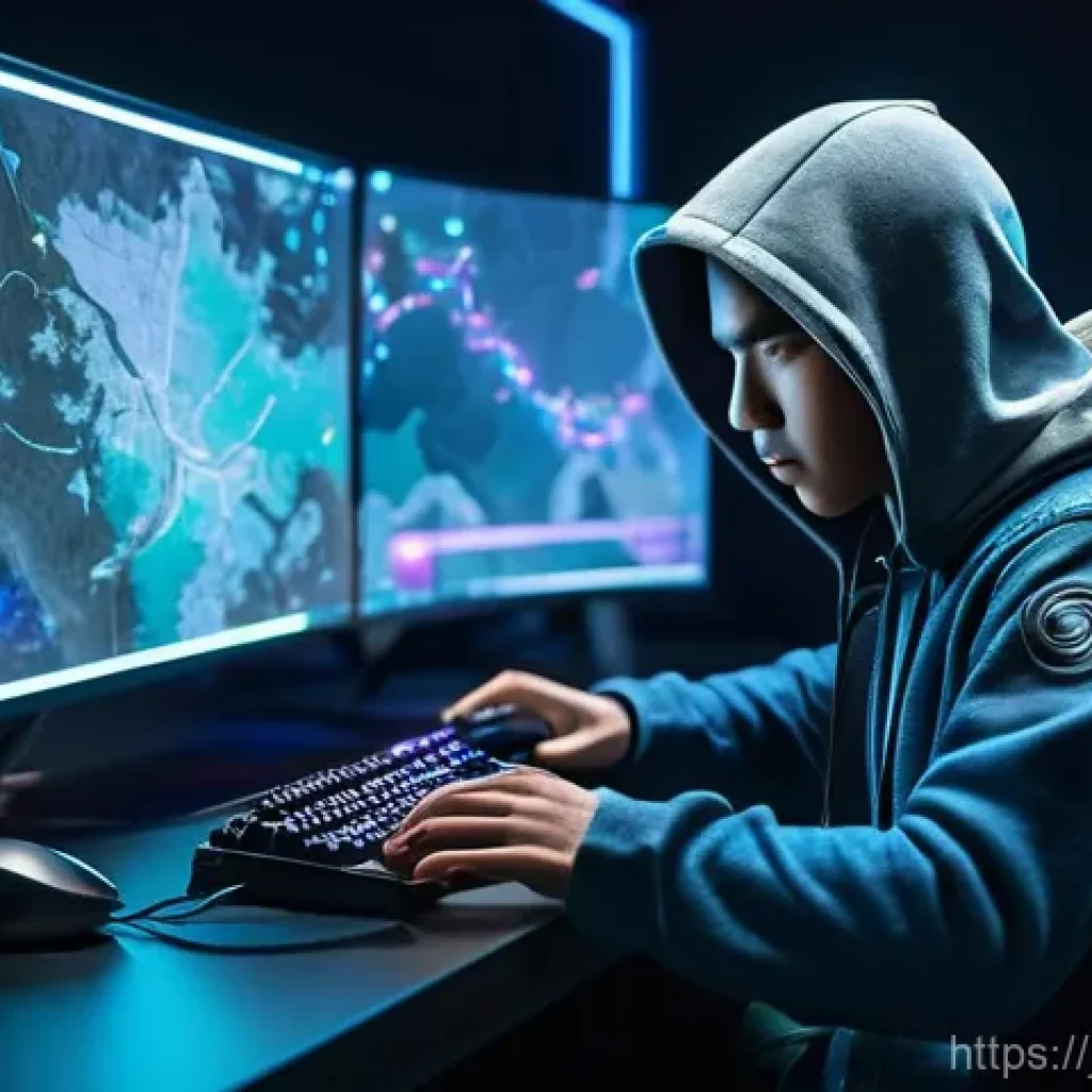 히트2 경험치 효율 계산기 - **Prompt:** A young adult male gamer, neatly dressed in a comfortable hoodie and jeans, sits at a mo...