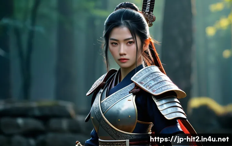히트2 글로벌 서버 정보 - **A graceful female warrior of the "Mitsurugi (御剣)" class, wearing ornate, functional fantasy armor ...